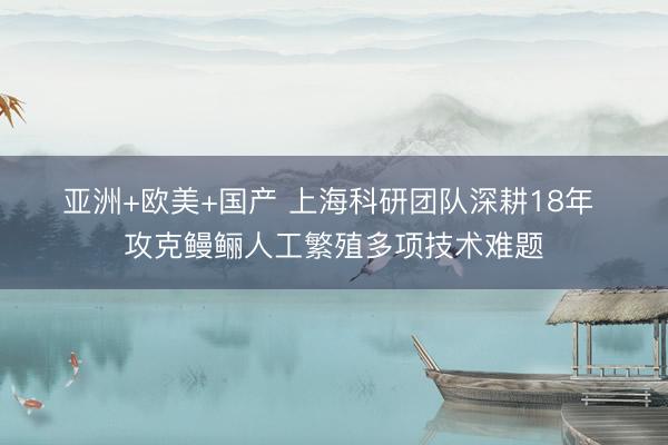 亚洲+欧美+国产 上海科研团队深耕18年 攻克鳗鲡人工繁殖多项技术难题