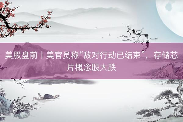 美股盘前｜美官员称“敌对行动已结束”，存储芯片概念股大跌