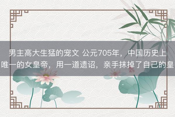 男主高大生猛的宠文 公元705年，中国历史上唯一的女皇帝，用一道遗诏，亲手抹掉了自己的皇
