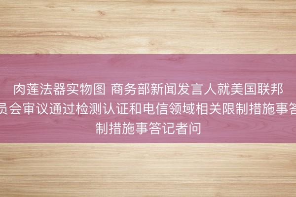 肉莲法器实物图 商务部新闻发言人就美国联邦通信委员会审议通过检测认证和电信领域相关限制措施事答记者问