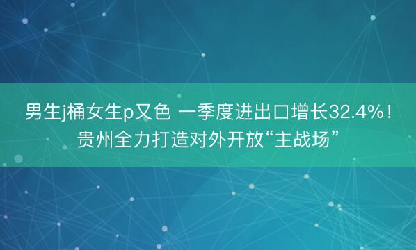 男生j桶女生p又色 一季度进出口增长32.4%！贵州全力打造对外开放“主战场”