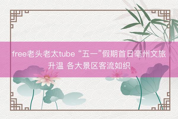 free老头老太tube “五一”假期首日亳州文旅升温 各大景区客流如织