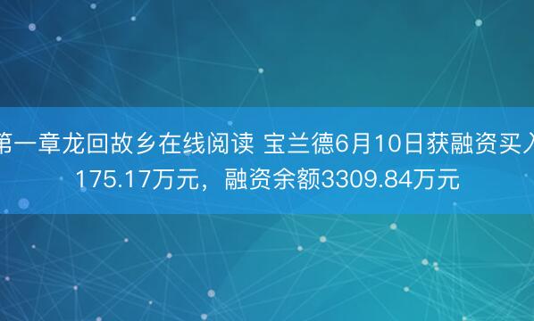 第一章龙回故乡在线阅读 宝兰德6月10日获融资买入175.17万元，融资余额3309.84万元