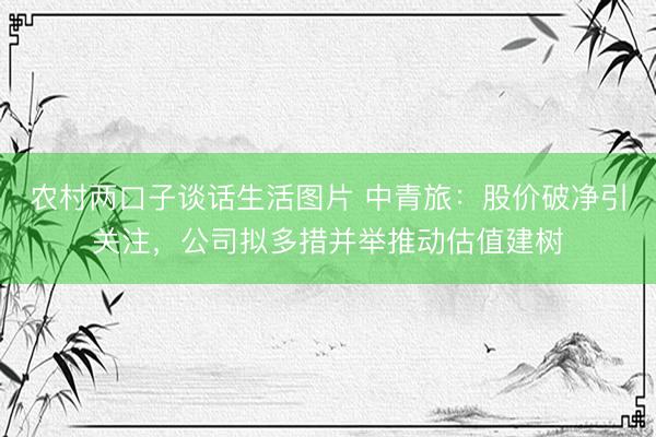 农村两口子谈话生活图片 中青旅:股价破净引关注,公司拟多措并举推动估值建树