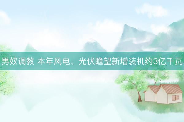 男奴调教 本年风电、光伏瞻望新增装机约3亿千瓦