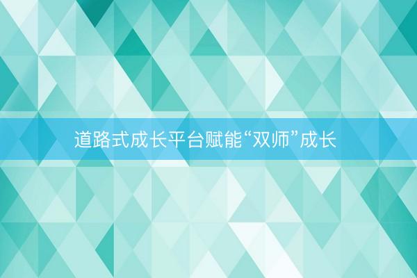道路式成长平台赋能“双师”成长 